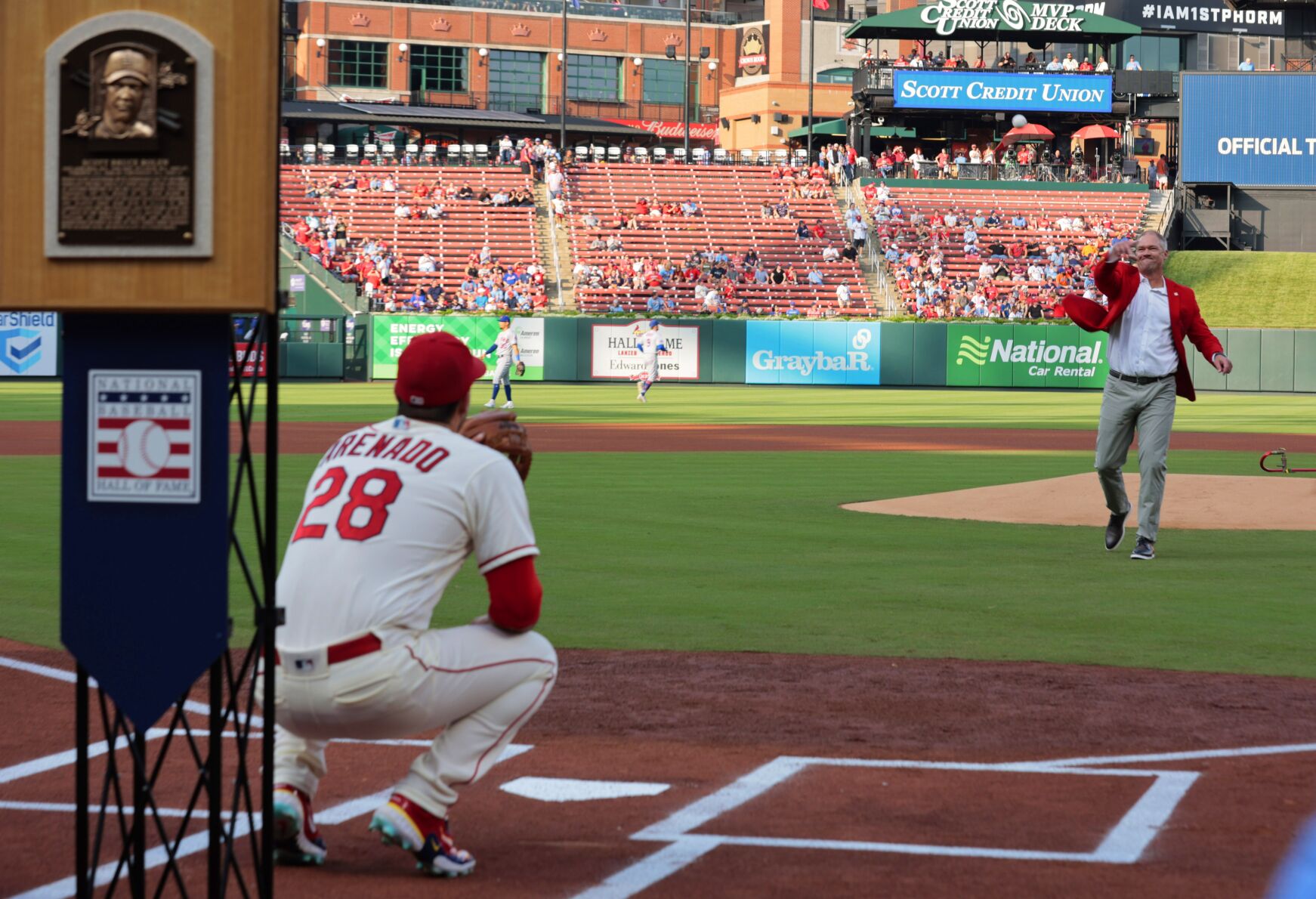 Rolen honored with first pitch ceremony
